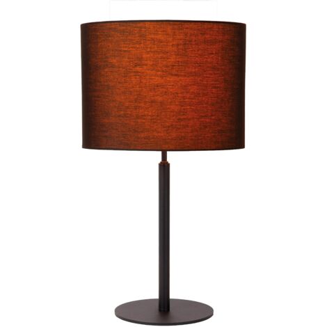 Lampe de table Maya abat-jour noir/doré E27 Lucide