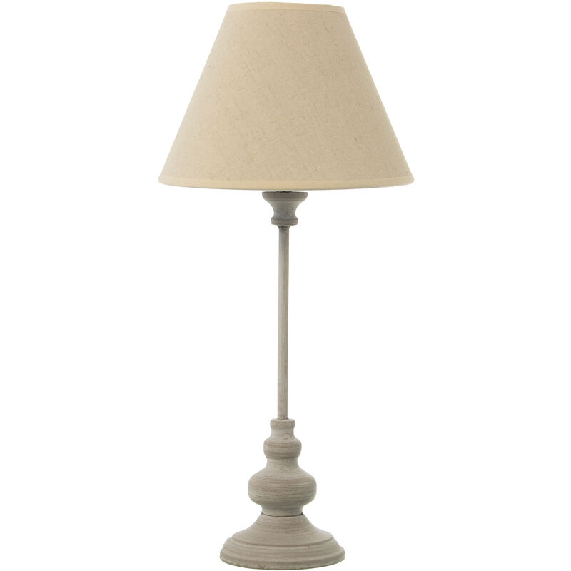 Lampe de Table en Métal Decapé+92247, 1Xe14 Max40W Non Inclus °23X49 Cm, Base : °11X37 Cm