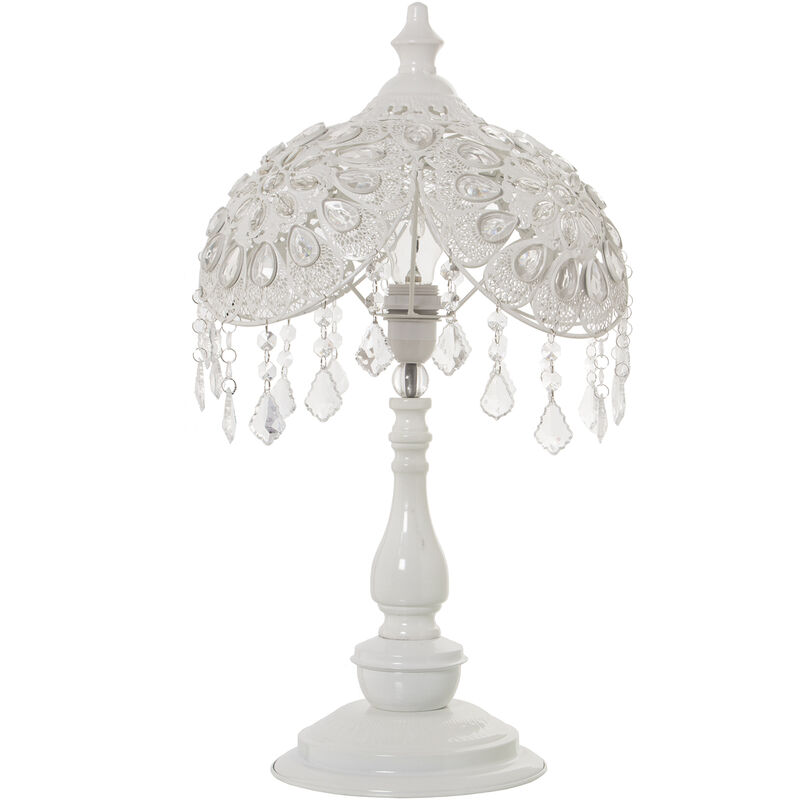 Lampe de table métal/acrylique blanc, 1XE27, MAX.40W non in °35X60CMpour tous les styles pour ajouter une touche à la maison