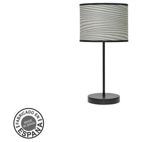Lampe de table Moda 1xe14 Noir/Gris Groove 42x17x17cm