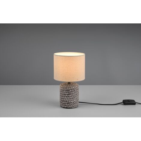 Lampe De Table Moderne Économique Céramique Et Tissu Mala Trio Lighting