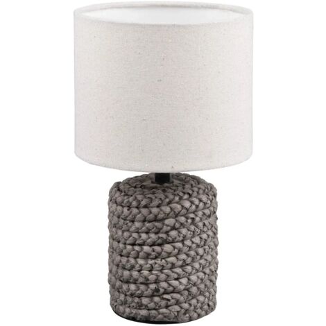 Lampe De Table Moderne Économique Céramique Et Tissu Mala Trio Lighting