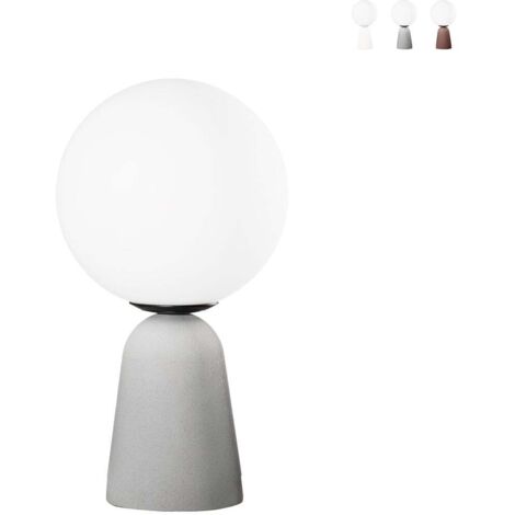 Lampe de table moderne en béton abat-jour rond H33cm Rock Table