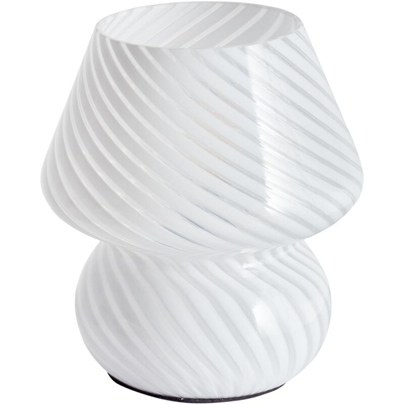 Lampe de Table Moderne en Verre Chevet Bureau Salon Chambre Blanc Lobo