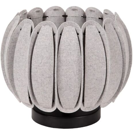 Lampe de table moderne grise feutre fleur E27 Lucide