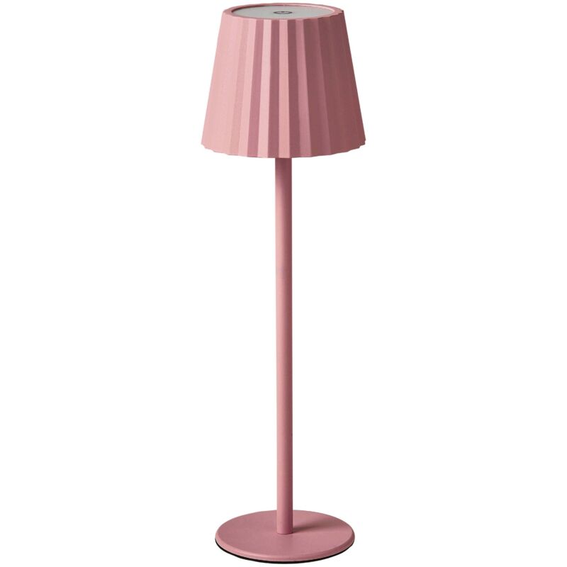 Lampe de Table Moderne Intérieur Extérieur en Aluminium Métal Rose Pastel Pombeiro Lampe de Table Moderne Intérieur Extérieur en Aluminium Métal Rose Pastel Pombeiro