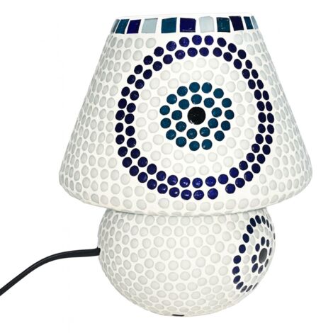 Lampe de table mosaïque en verre et plâtre, style moderne