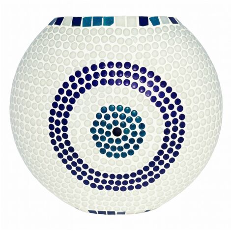 Lampe de table mosaïque en verre et plâtre - Style moderne et décoratif