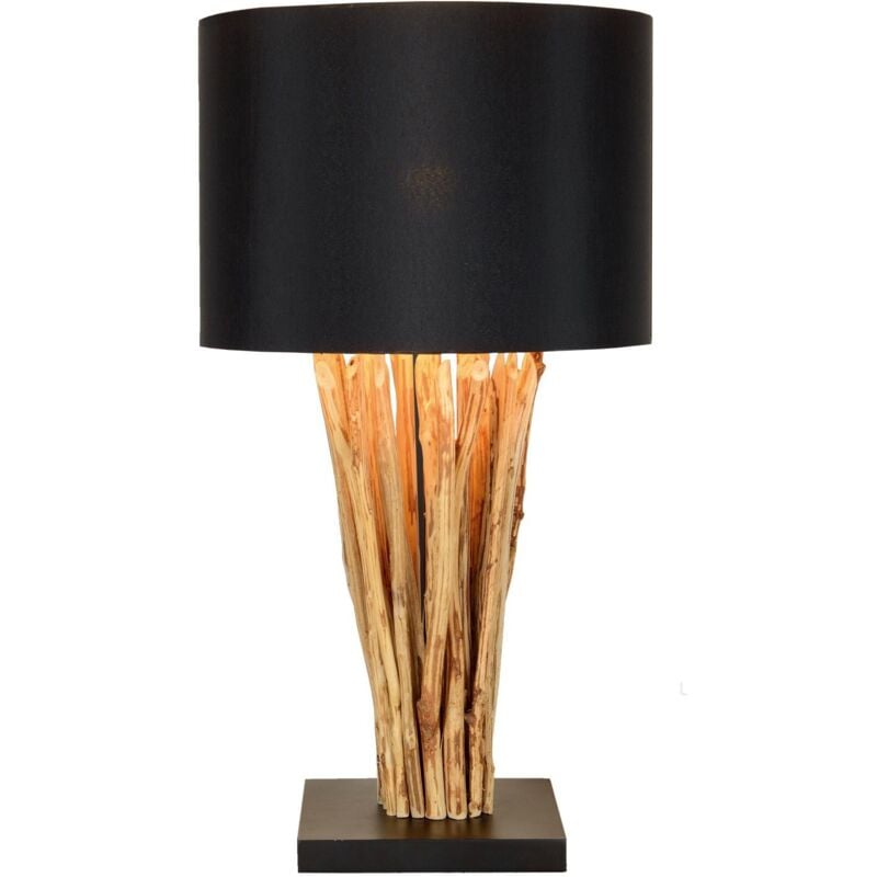 Cotecosy - Lampe de table Naturane Noir et Métal Or