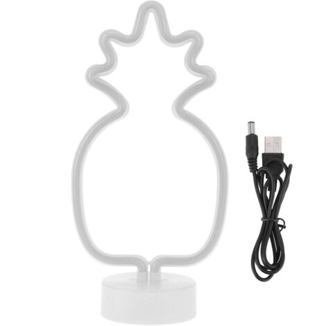 Lampe de Table Néon Unique avec Support pour Salon et Chambre