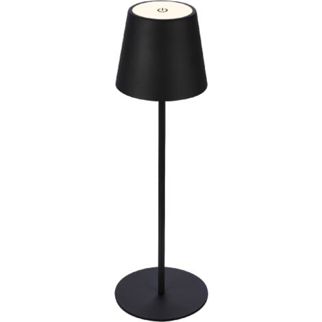 Lampe de table noire BT10008 avec batterie rechargeable pour l'e'clairage d'ameublement