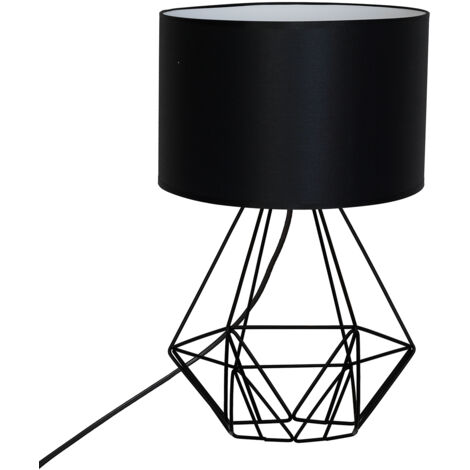 Lampe de table noire filaire Basket NEW E27 15W Luminex