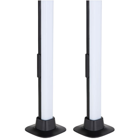 Lampe de table, noire, lampe d'appoint, lampe de salon, dimmable, lampe de lecture Smartlight App Rainbow effect, 1x LED 2 watts, LxlxH 3x3x32,5 cm