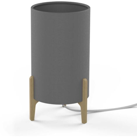 Lampe de table Nowodvorski Rocket grise tissu E27 25cm