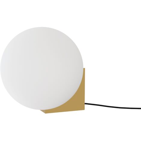 Lampe de table OBI bronze avec diffuseur opalin - Éclairage tactile et dimmable IP44- Douille G9