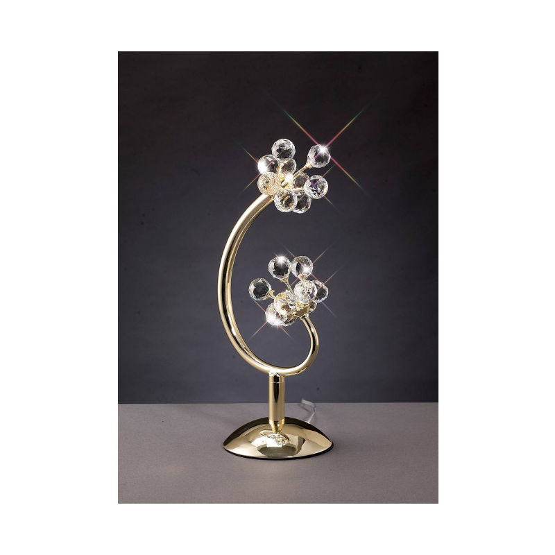 Lampe de Table Octavia 2 Ampoules doré/cristal - Doré