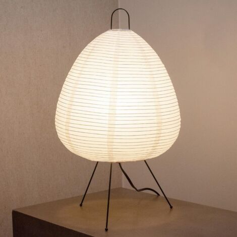 Lampe de Table Papier Akari 3000K Lanterne Japonaise Ronde Abat-Jour Wabi Sabi Décoration