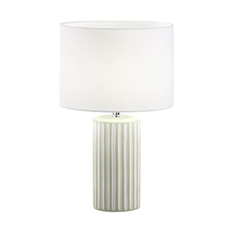 Lampe de table Perenz en céramique beige avec abat-jour tissu d.28 cm H46 cm, 1xE27 max 60W, design neutre