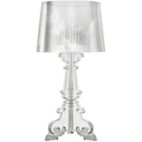 XVX Lampe de table - Petite lampe design pour salon - Lampe transparente - Acrylique, plastique