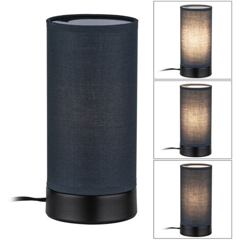Lampe de table Pia avec abat-jour en tissu 1 mat lumière noire / max gris. W E14 sans ampoules 770.59