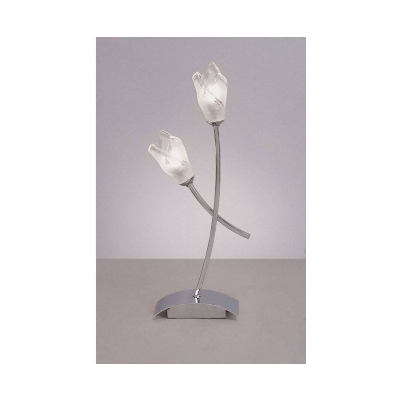 09diyas - Lampe de Table Pietra 2 Ampoules G9, chrome poli - Chrome