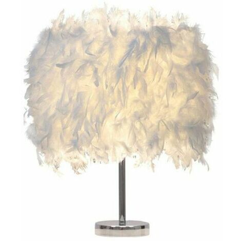 Lampe de Table Plume Blanche Moderne Lampe de Bureau Chambre Enfants Chambre FOR