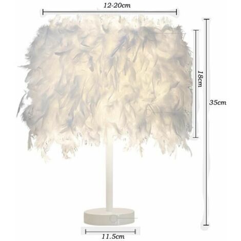 Lampe de table plume lampe de chevet pour chambre salon lecture salon chambre dortoirsalon Chambre