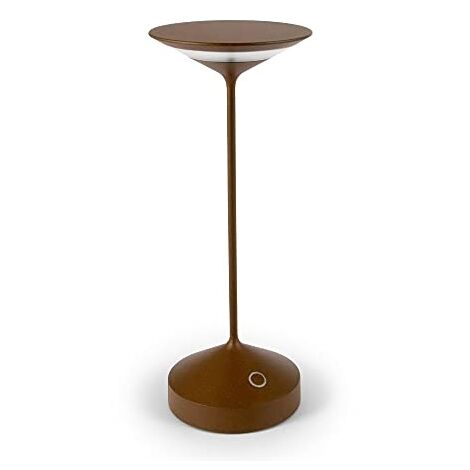 Lampe de table portable corten – Design moderne – Idéale pour intérieur et extérieur – Hauteur 30cm – Puissance 5W – Culot E27 – 9105517001