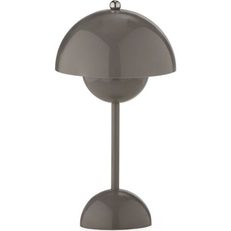 Lampe de table portable LED design gris chrome ambiance modulable - gris chrome élégant