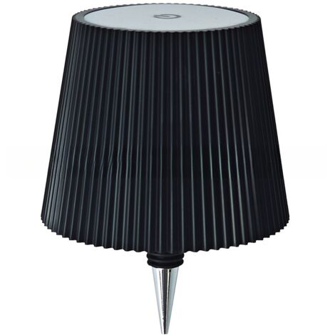 Lampe de table portable LED tactile pour bouteille de vin, RVB noir, lumière tricolore, abat-jour en plastique 2000 mAh