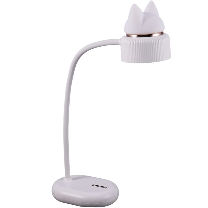 Lampe de Table pour Chat Mignon Silicone USB Veilleuse à LED Dimmable Chambre Coucher / TêTe Lit Blanc