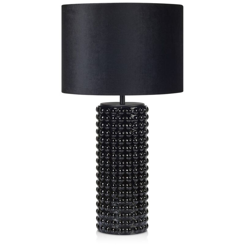 Proud - Lampe de table d'intérieur à 1 lumière noire avec abat-jour cylindrique, E27 - Markslojd
