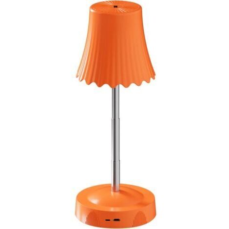 Lampe de table rechargeable à hauteur réglable avec capteur de geste – Lumière ambiante intelligente pour chambre, salon, restaurant ou salle de bain Orange