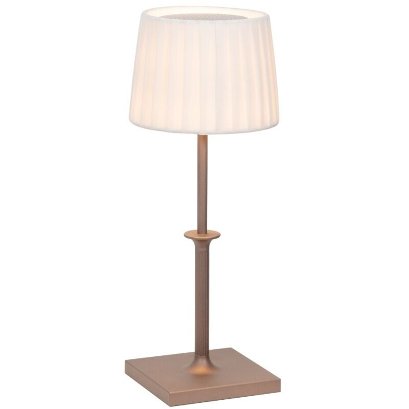 Zafferano - Lampe de table rechargeable à led Poldina Classic avec variateur tactile - Design élégant sans fil Bronze