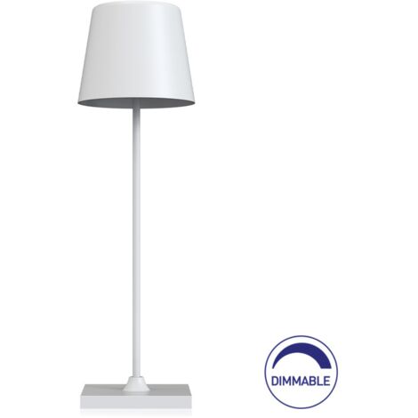 Lampe de table rechargeable blanc 3W 3000K IP44