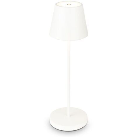 Lampe de table rechargeable dimmable sans fil, lampe de table dimmable intérieur l'extérieur IP54 fonction tactile USB-C 2m blanc