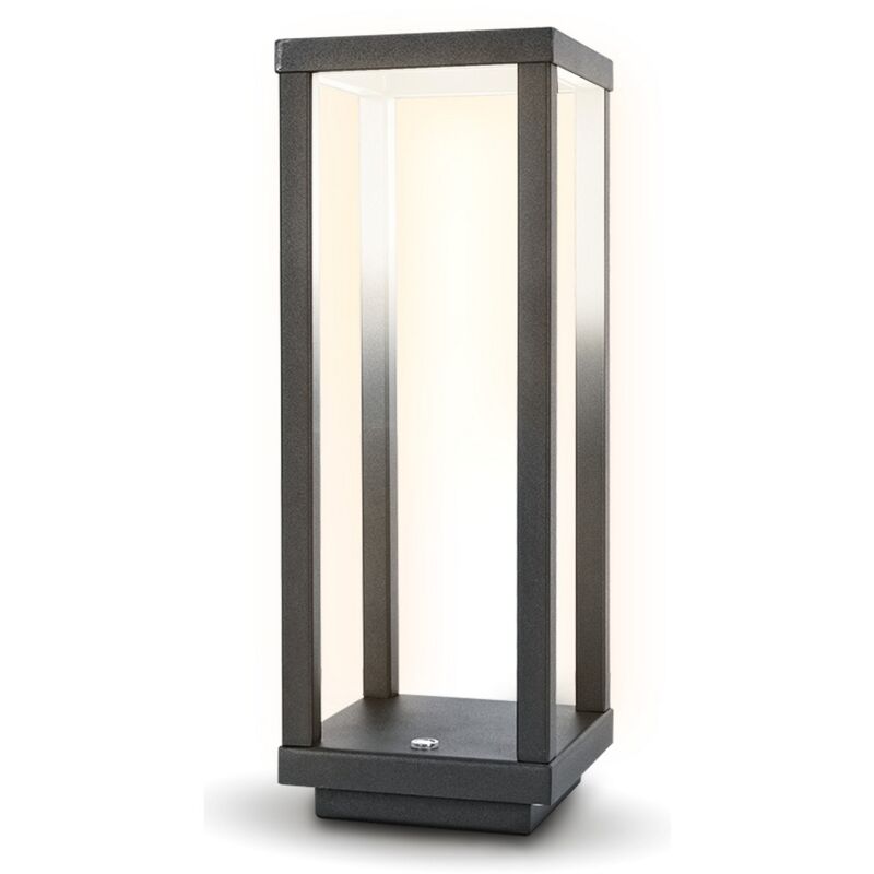 Lampe à Poser Rechargeable Lea, Plastique, Gris, 10x10x28,5 cm