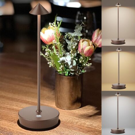 Lampe de Table Rechargeable LED – Portable, Tactile, Intensité Variable, Veilleuse pour Maison