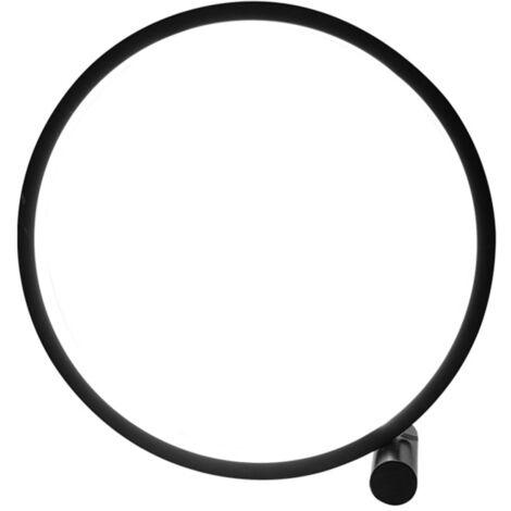 Lampe de table ronde LED 25 cm, design circulaire moderne, lampe de chevet à intensité variable, lampe de lecture pour chambre, salon ou bureau