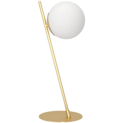 Lampe de table rondo 4 en laiton en laiton brossé E27 1x40w L: 23 cm B: 18 cm H: 56,5 cm avec interrupteur de câble