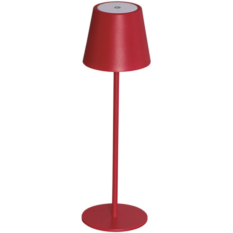 Kanlux - Lampe de Table Rouge rechargeable 3,7DC 1,2W 165lm 100° IP54 Ø110mm - Blanc Chaud 3000K