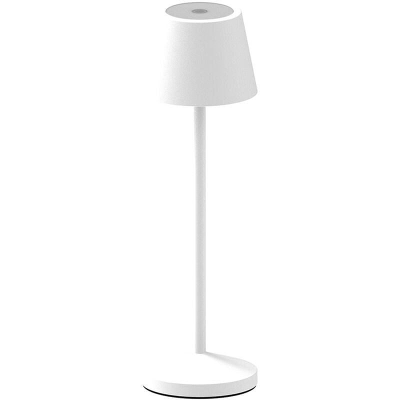 Lampe de table sans fil emily Blanc Aluminium H20CM