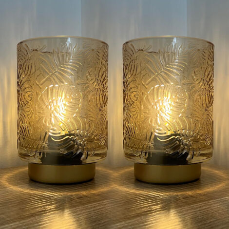 Lampe de Table sans fil, lampe de bureau à piles, lampe de chevet, veilleuse Portable pour la décoration de la maison, paquet de 2