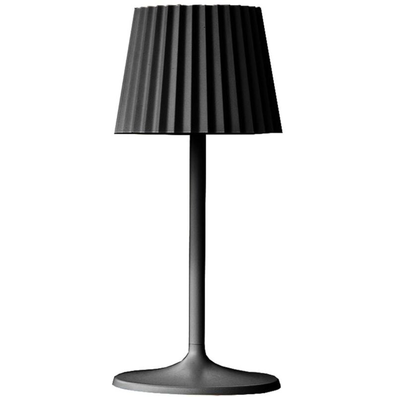 Lumisky - Lampe de table sans fil led abby black Noir Aluminium H30CM