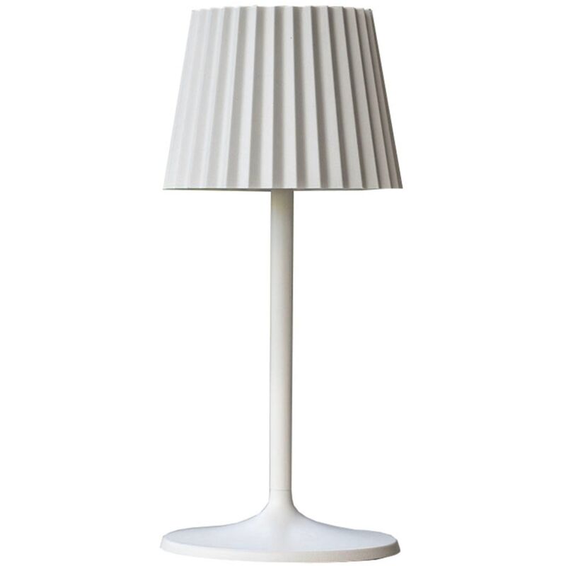 Lumisky - Lampe de table sans fil led abby white Blanc Aluminium H30CM