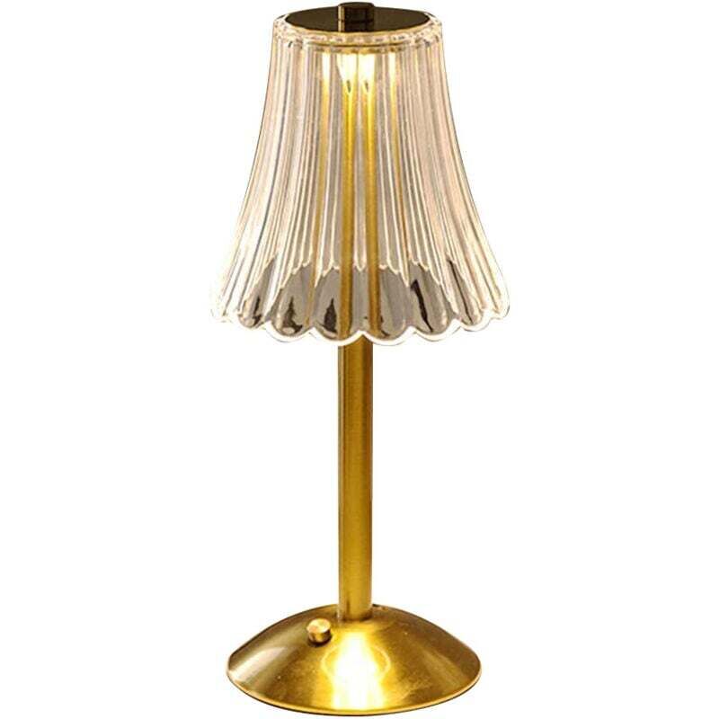 SNQ - Lampe de Table Sans Fil led, Lampe de Chevet led Tactile Dimmable, 3 Couleurs Lampe Cristal avec usb Ports de Charge usb-a+c, Lampe de Table