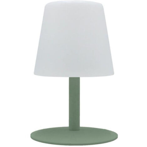 Lampe de table sans fil - LUMISKY - STANDY MINI Olive - H25 cm - Pied en acier vert olive - LED blanc chaud et blanc