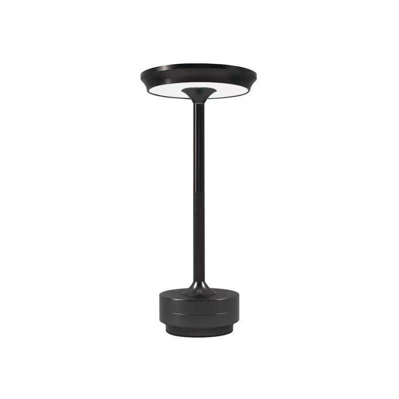 Sjqka - Lampe de table sans fil rechargeable à piles, batterie 2600 mAh, 3 modes de couleur, gradation continue avec toucher, lampe de