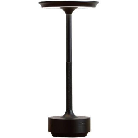 Lampe de table sans fil, rechargeable, tactile, LED, avec variateur pour un usage en Intérieur et Extérieur,1200 mAh,Noir