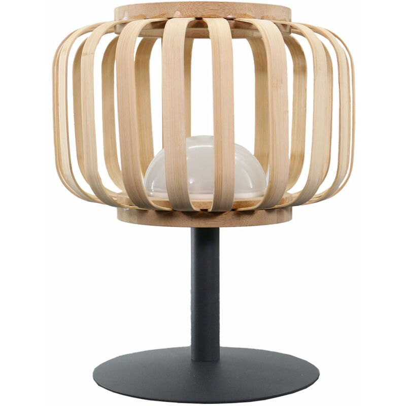 Lampe de table sans fil STANDY MINI BAMBOU Beige bambou H25cm - Beige